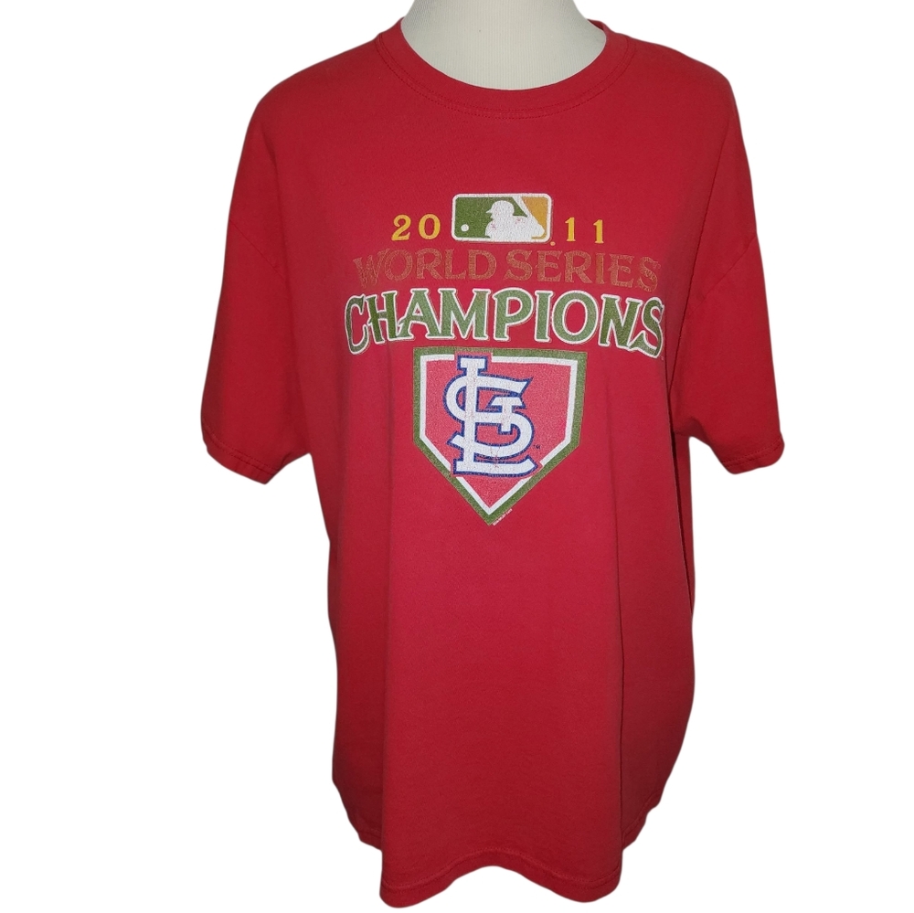 C Port Authority St. Louis Cardinals XLARGE 2011 WS T-Shirt  Fandom Baseball MLB